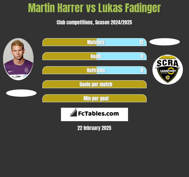 Martin Harrer vs Lukas Fadinger h2h player stats