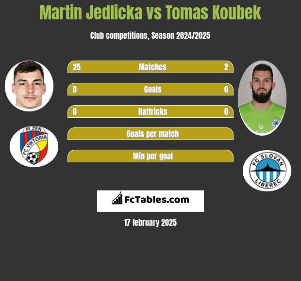 Martin Jedlicka vs Tomas Koubek h2h player stats