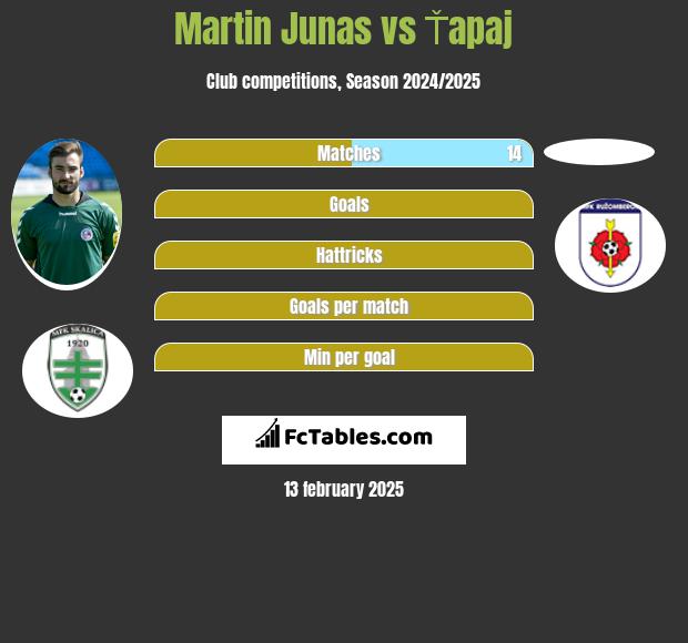 Martin Junas vs Ťapaj h2h player stats