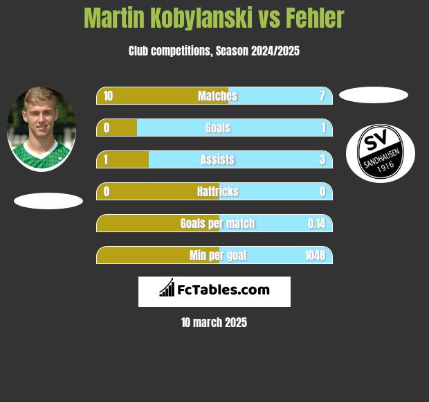 Martin Kobylański vs Fehler h2h player stats