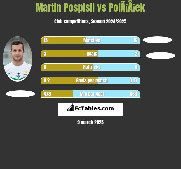 Martin Pospisil vs PolÃ¡Å¡ek h2h player stats