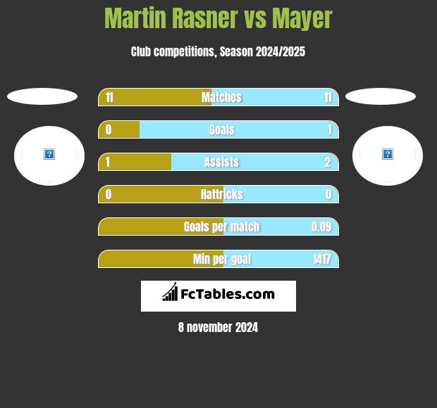 Martin Rasner vs Mayer h2h player stats