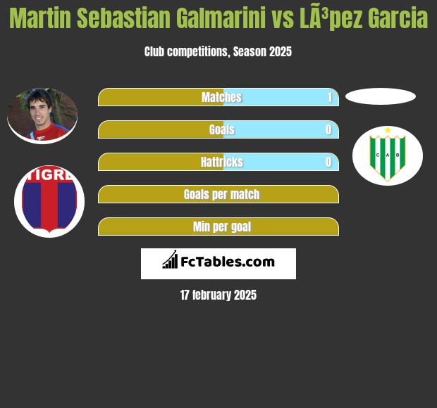 Martin Sebastian Galmarini vs LÃ³pez Garcia h2h player stats