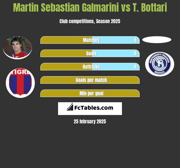 Martin Sebastian Galmarini vs T. Bottari h2h player stats