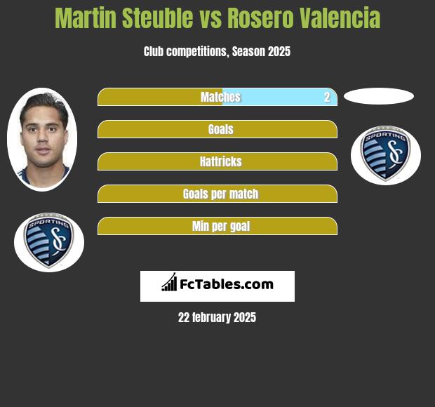 Martin Steuble vs Rosero Valencia h2h player stats