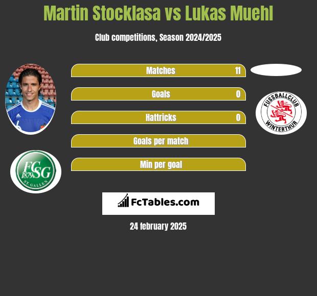 Martin Stocklasa vs Lukas Muehl h2h player stats