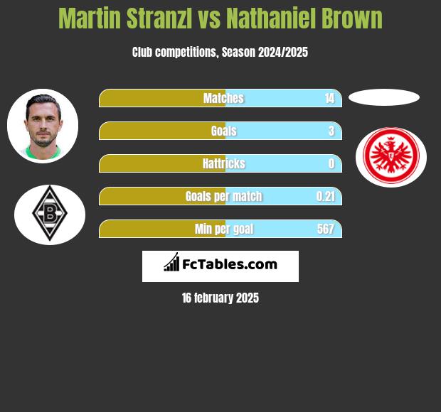 Martin Stranzl vs Nathaniel Brown h2h player stats