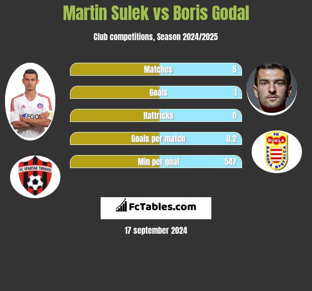 Martin Sulek vs Boris Godal h2h player stats