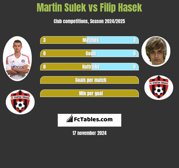 Martin Sulek vs Filip Hasek h2h player stats