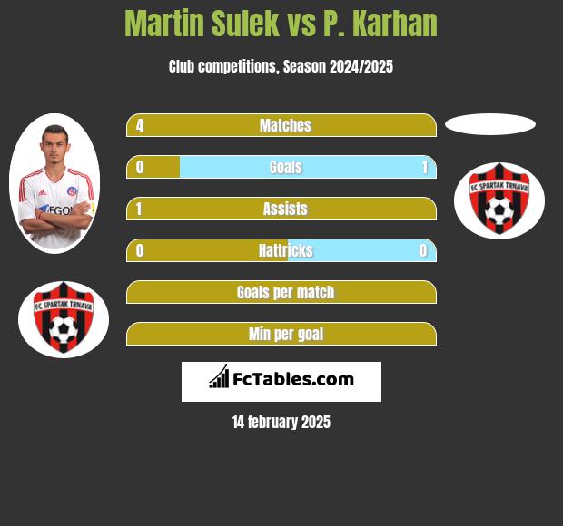 Martin Sulek vs P. Karhan h2h player stats