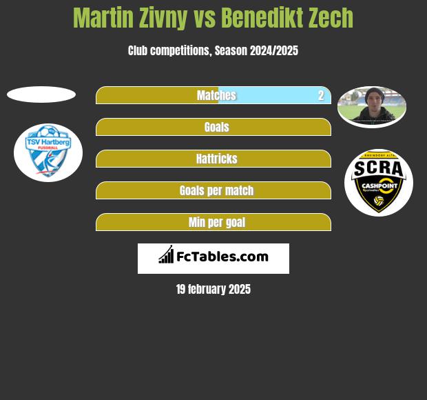 Martin Zivny vs Benedikt Zech h2h player stats