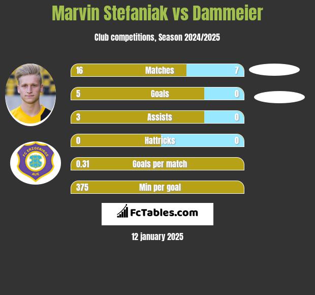 Marvin Stefaniak vs Dammeier h2h player stats