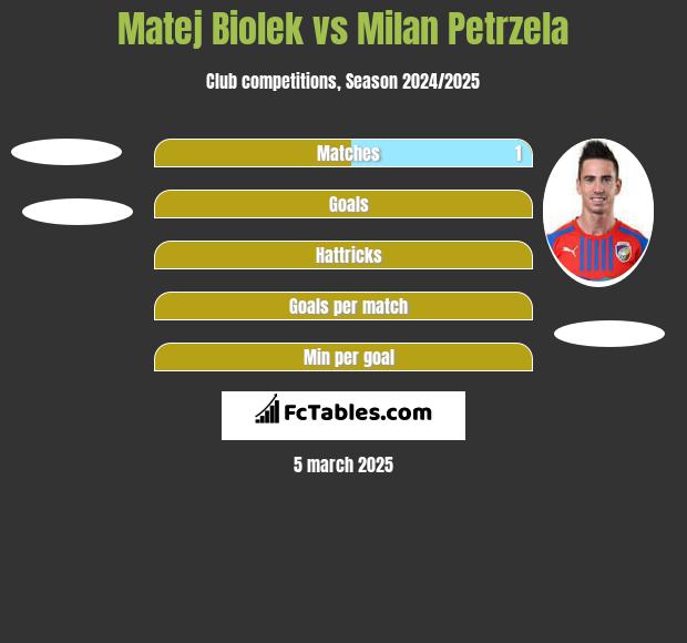 Matej Biolek vs Milan Petrzela h2h player stats