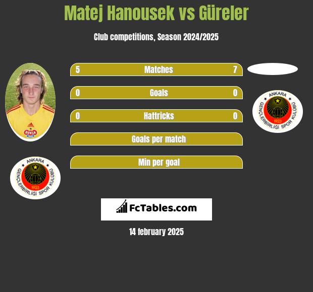 Matej Hanousek vs Güreler h2h player stats