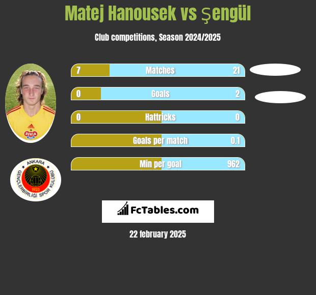 Matej Hanousek vs Şengül h2h player stats