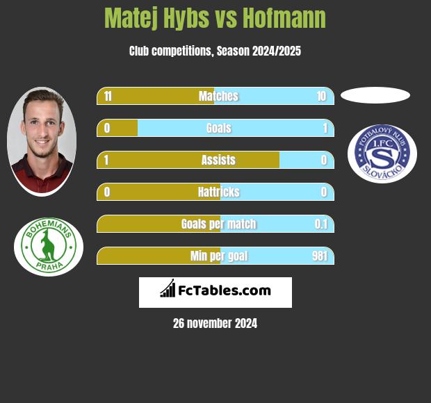 Matej Hybs vs Hofmann h2h player stats