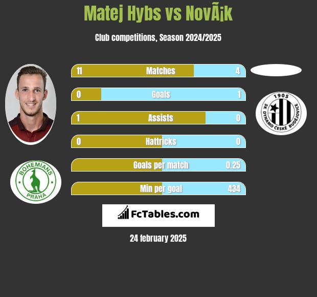 Matej Hybs vs NovÃ¡k h2h player stats