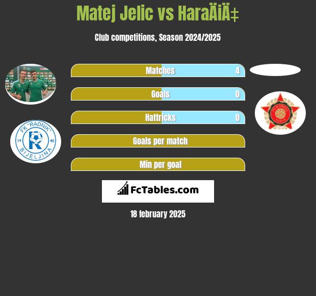 Matej Jelic vs HaraÄiÄ‡ h2h player stats