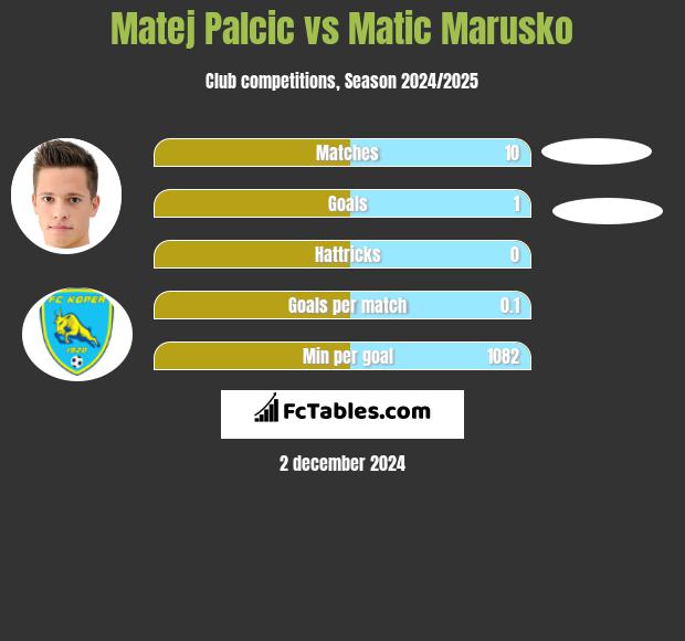 Matej Palcic vs Matic Marusko h2h player stats