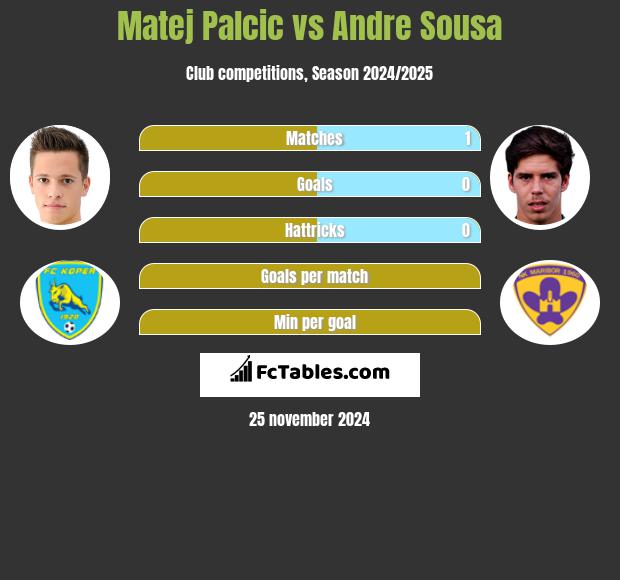 Matej Palcic vs Andre Sousa h2h player stats