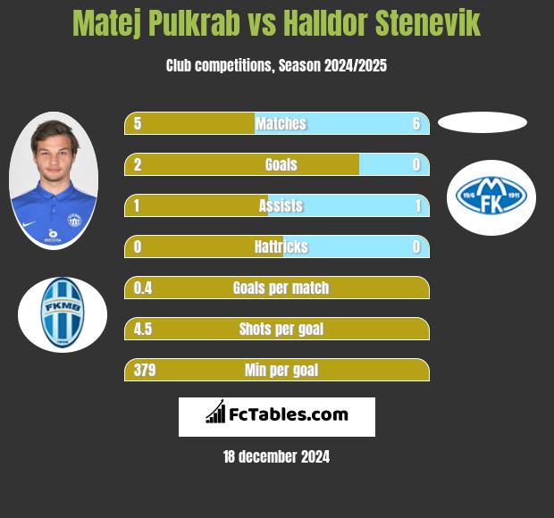 Matej Pulkrab vs Halldor Stenevik h2h player stats