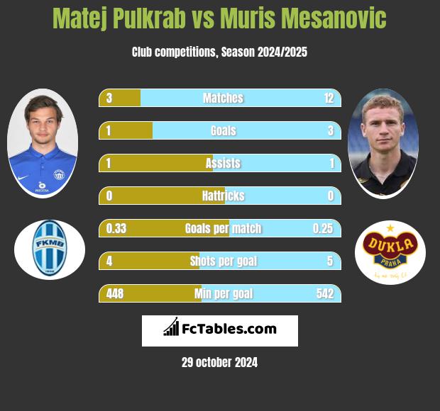 Matej Pulkrab vs Muris Mesanovic h2h player stats