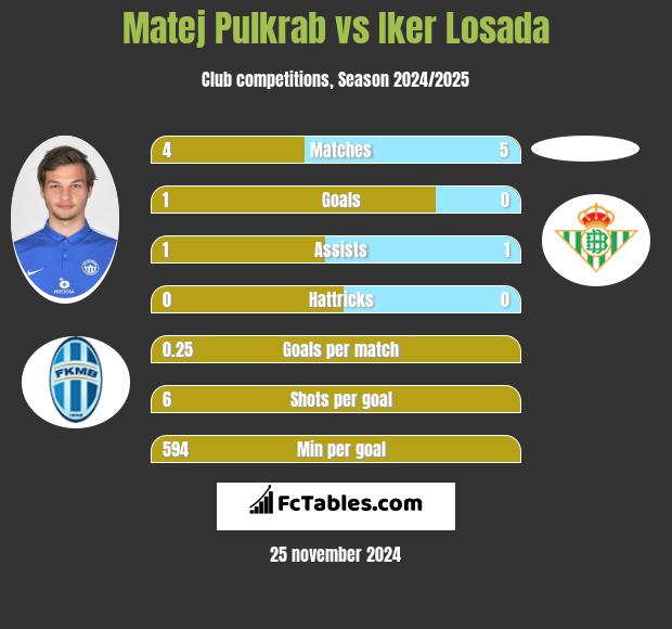 Matej Pulkrab vs Iker Losada h2h player stats