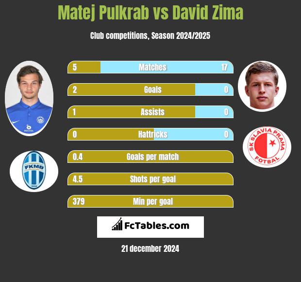 Matej Pulkrab vs David Zima h2h player stats