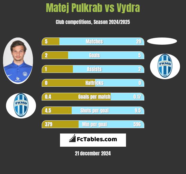 Matej Pulkrab vs Vydra h2h player stats