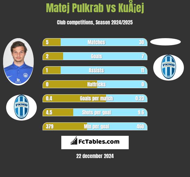 Matej Pulkrab vs KuÅ¡ej h2h player stats