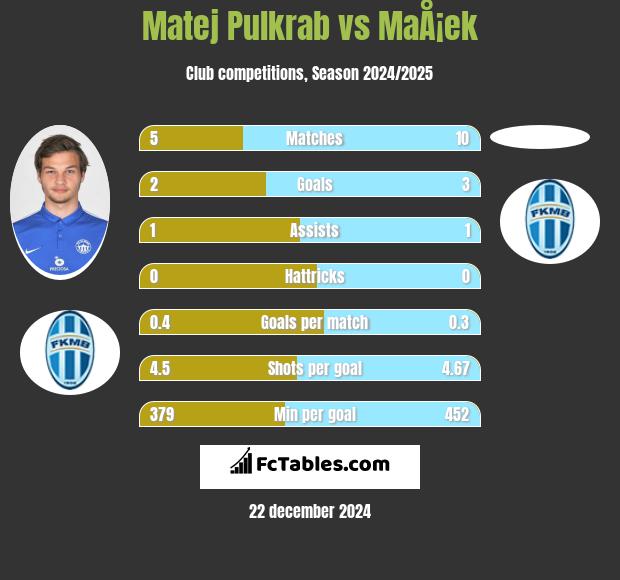 Matej Pulkrab vs MaÅ¡ek h2h player stats