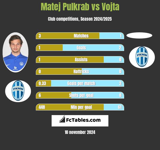 Matej Pulkrab vs Vojta h2h player stats