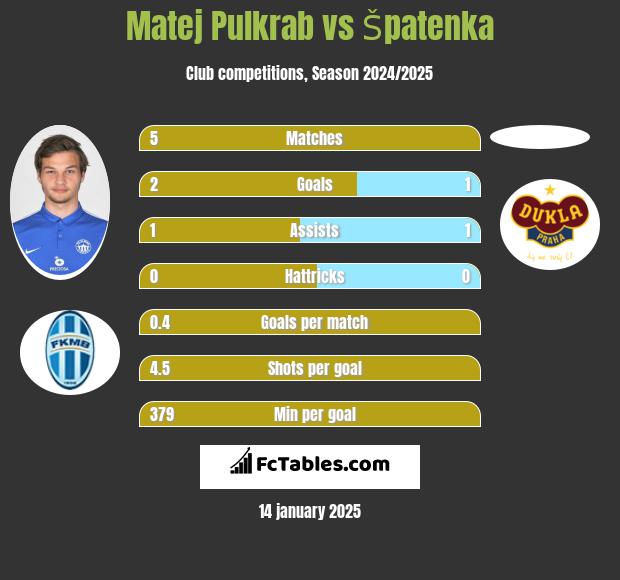 Matej Pulkrab vs Špatenka h2h player stats