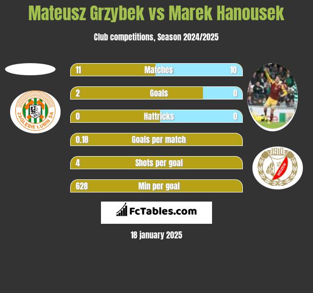 Mateusz Grzybek vs Marek Hanousek h2h player stats