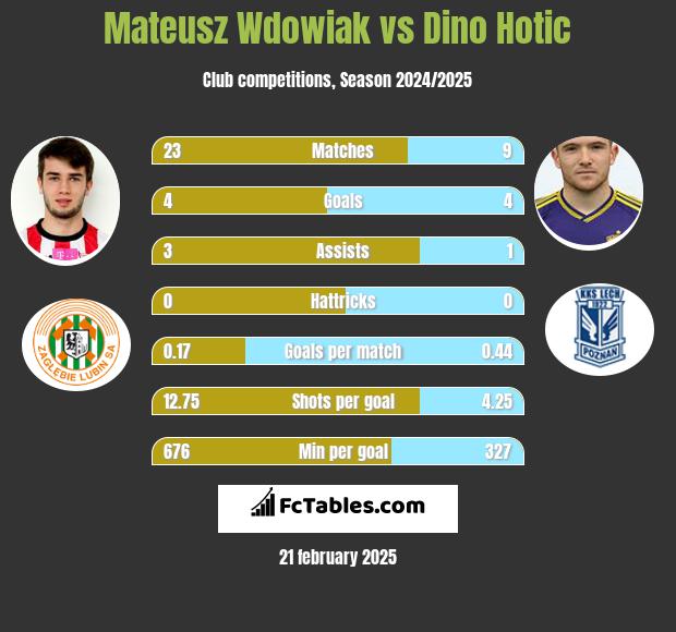 Mateusz Wdowiak vs Dino Hotic h2h player stats