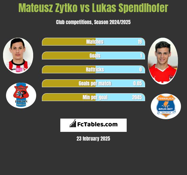 Mateusz Żytko vs Lukas Spendlhofer h2h player stats