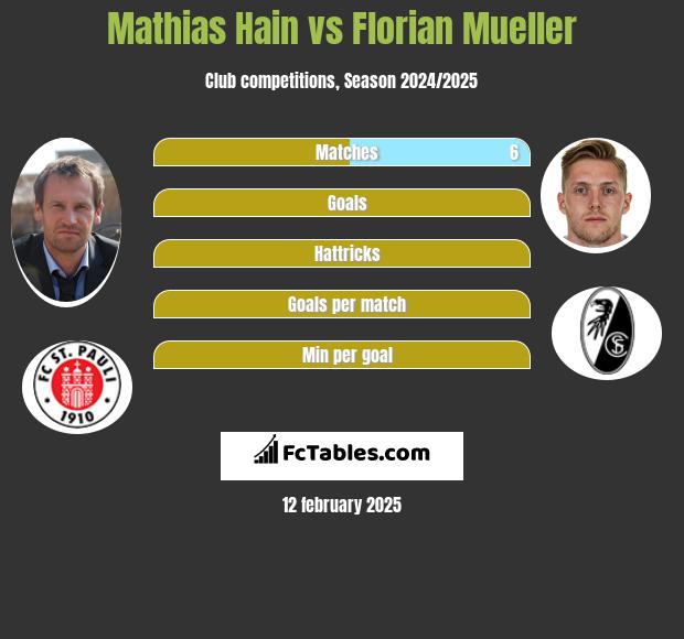 Mathias Hain vs Florian Mueller h2h player stats