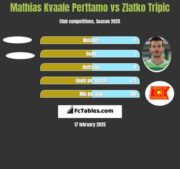 Mathias Kvaale Perttamo vs Zlatko Tripic h2h player stats