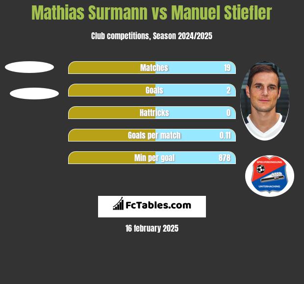 Mathias Surmann vs Manuel Stiefler h2h player stats