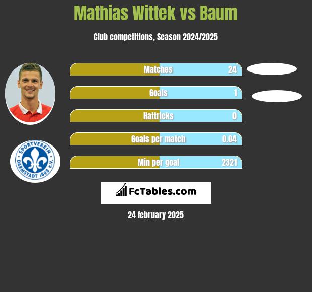 Mathias Wittek vs Baum h2h player stats