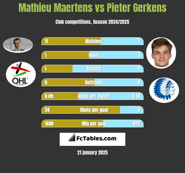 Mathieu Maertens vs Pieter Gerkens h2h player stats