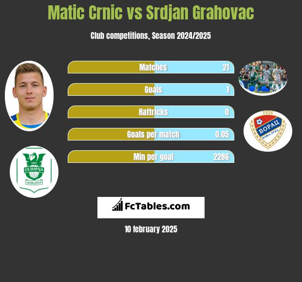 Matic Crnic vs Srdjan Grahovac h2h player stats