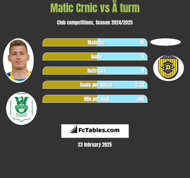 Matic Crnic vs Å turm h2h player stats