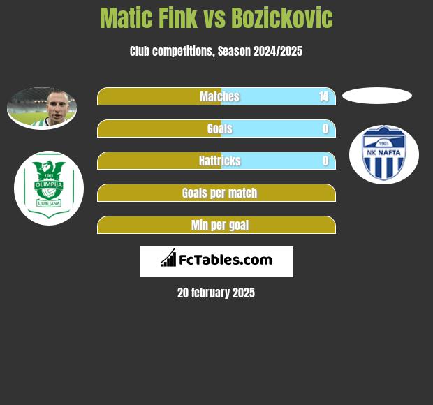 Matic Fink vs Bozickovic h2h player stats