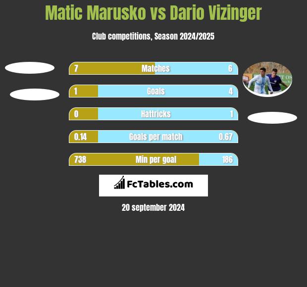 Matic Marusko vs Dario Vizinger h2h player stats