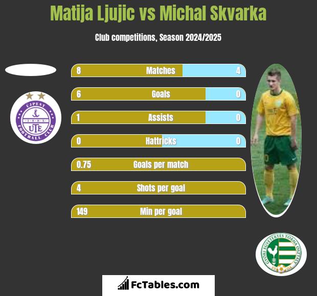 Matija Ljujic vs Michal Skvarka h2h player stats