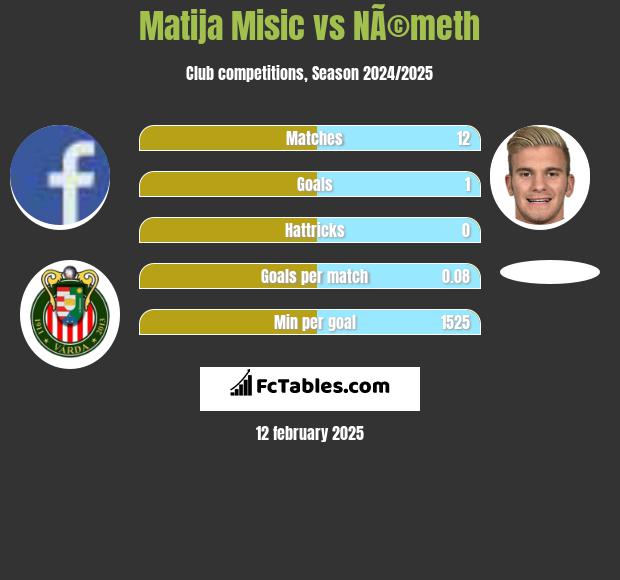 Matija Misic vs NÃ©meth h2h player stats