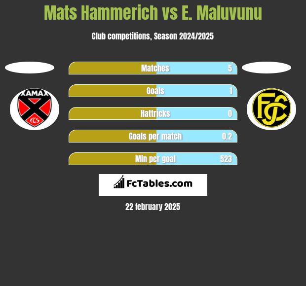 Mats Hammerich vs E. Maluvunu h2h player stats