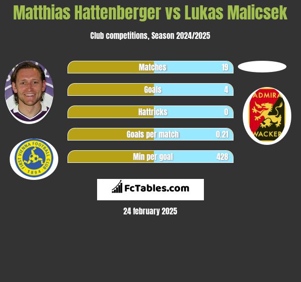 Matthias Hattenberger vs Lukas Malicsek h2h player stats