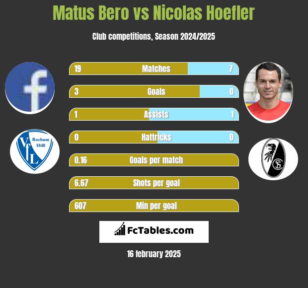 Matus Bero vs Nicolas Hoefler h2h player stats